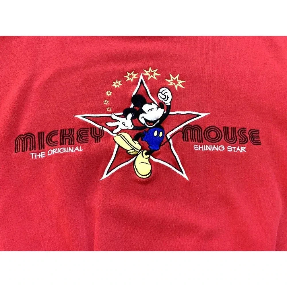 Vtg Mickey & Co Disney Embroidered Shining Star Crewneck Sweatshirt Medium M - Picture 3 of 9
